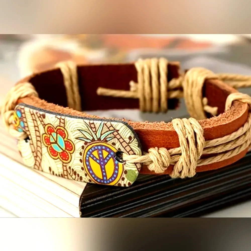 Bohemian Hemp Rope Bracelet - Picture 4 of 5